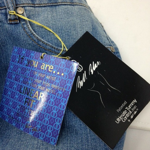 Bill Blass Jeans Womens 16 Stretch Bootcut Plus Size Medium Wash Blue New - Picture 5 of 11